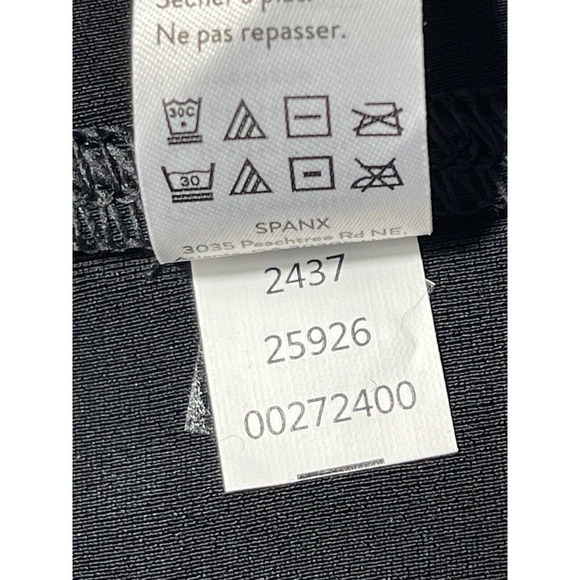 SPANX FAUX LEATHER LEGGINGS (2437) BLACK , SIZE - XS (B125) - Picture 10 of 10